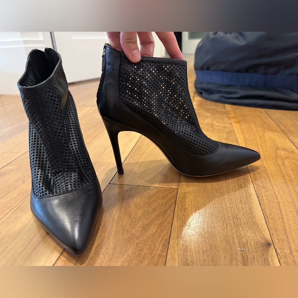Italian Black Ankle Boots NWT